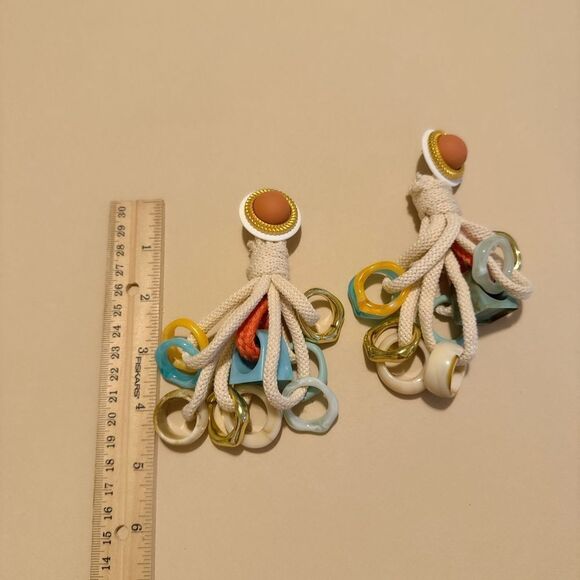 Colorful Statement Earrings M1307 - Picture 4 of 4